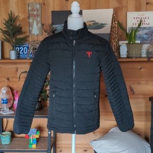Tesla logo puffy jacket - Unisex XS